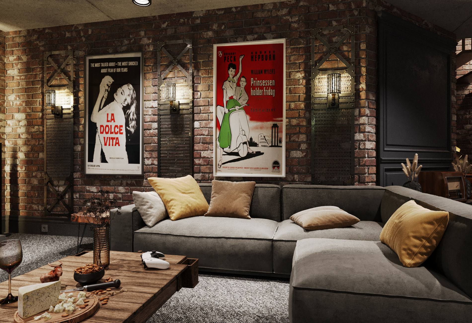 Design project- home theater in the basement floor.-11