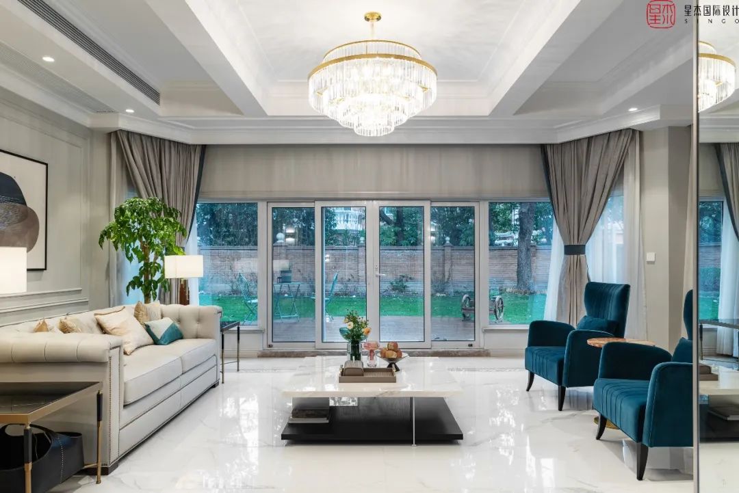 实景力作 | 350㎡新古典独栋别墅   明亮开阔的墅居空间-39