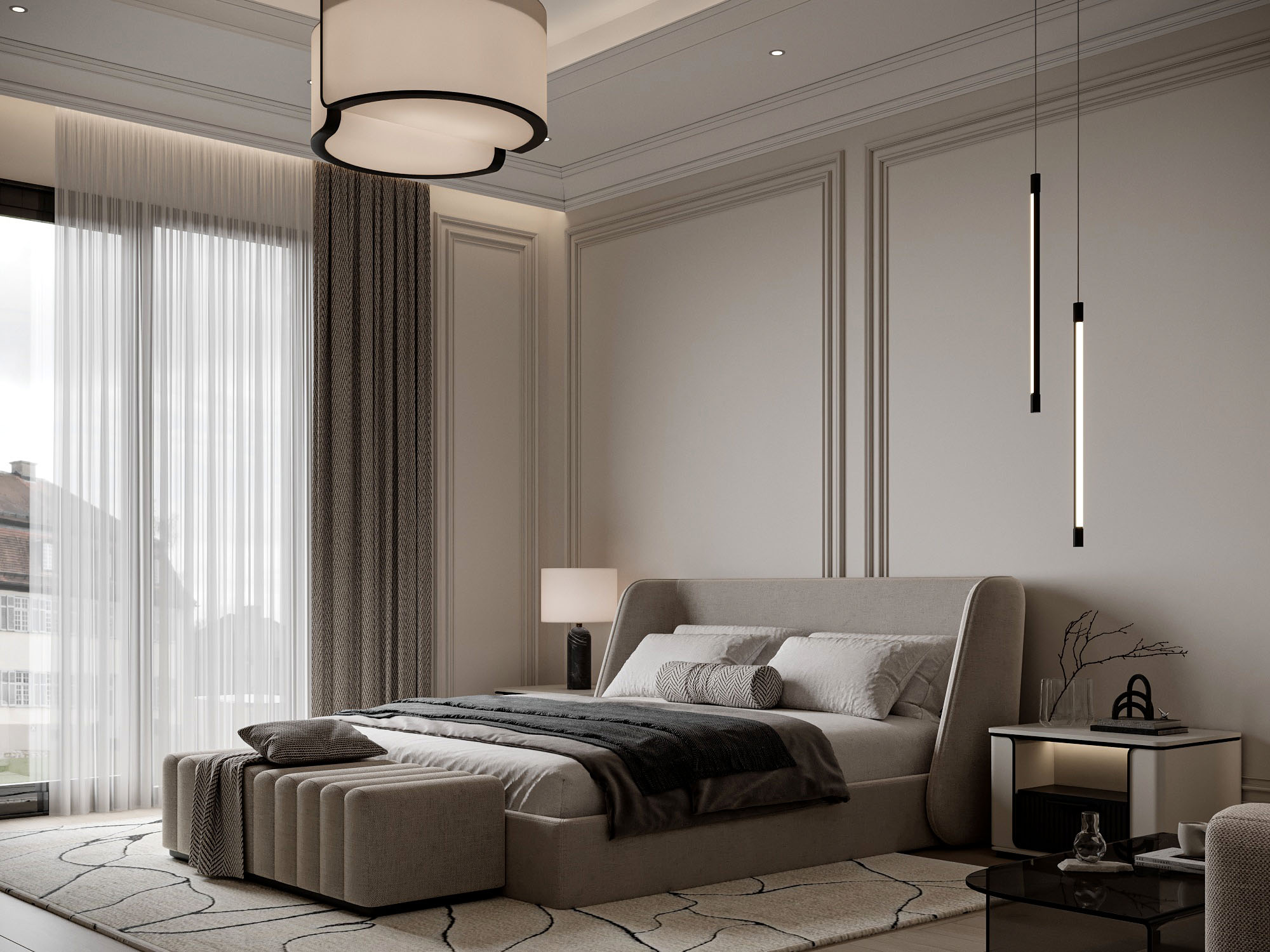 "Timeless Elegance: New Classic Style Simplex Villa"-58