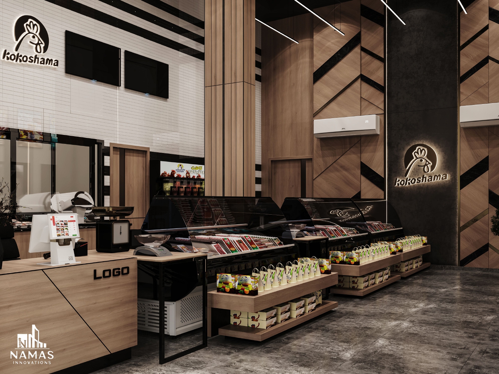 Kokoshama | Modern Chicken Shop Interior Design-6