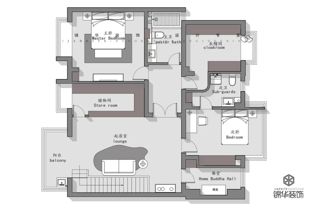 南京香格里拉东苑现代轻奢风格装修丨中国南京丨锦华装饰-17