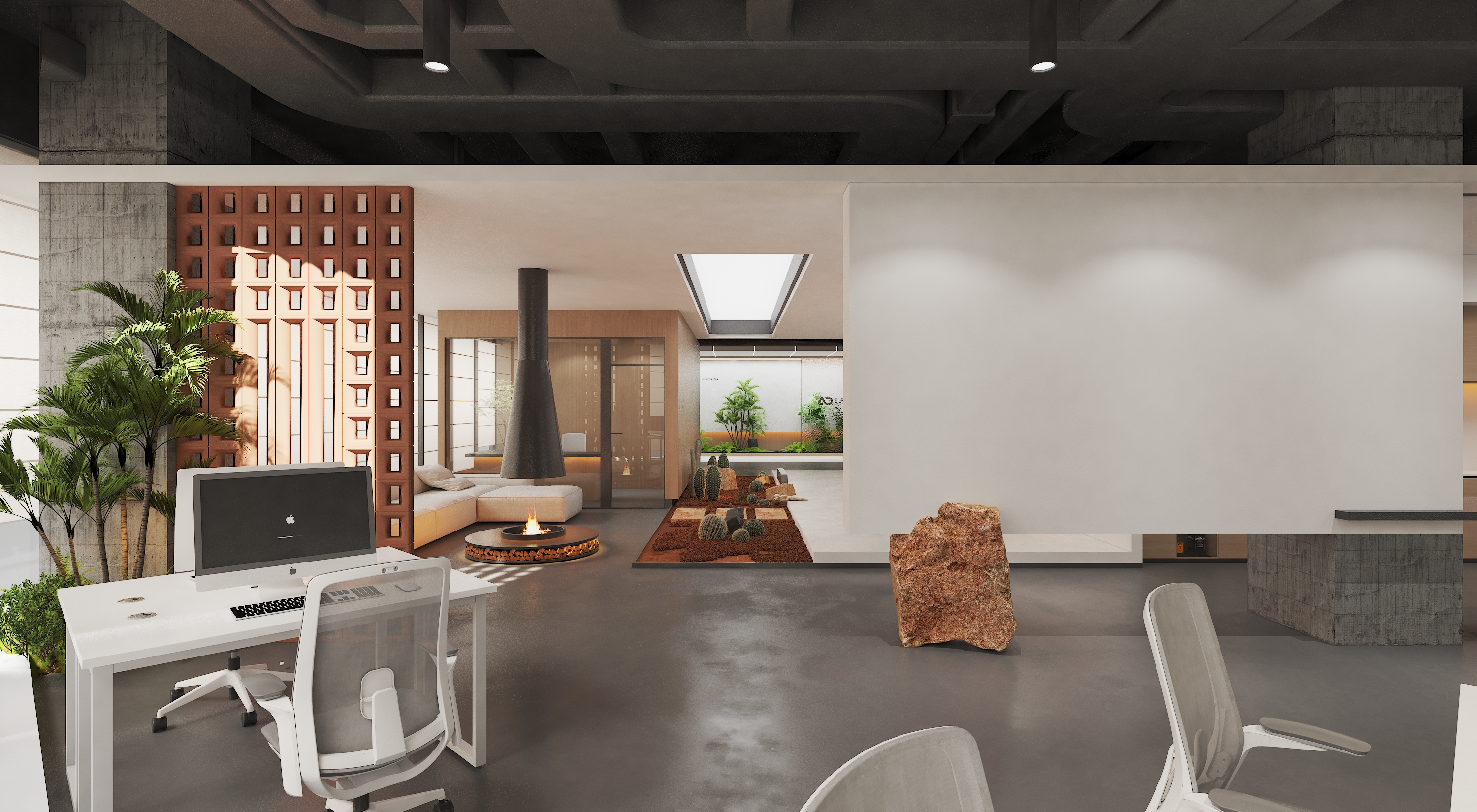 一套办公室设计图-9