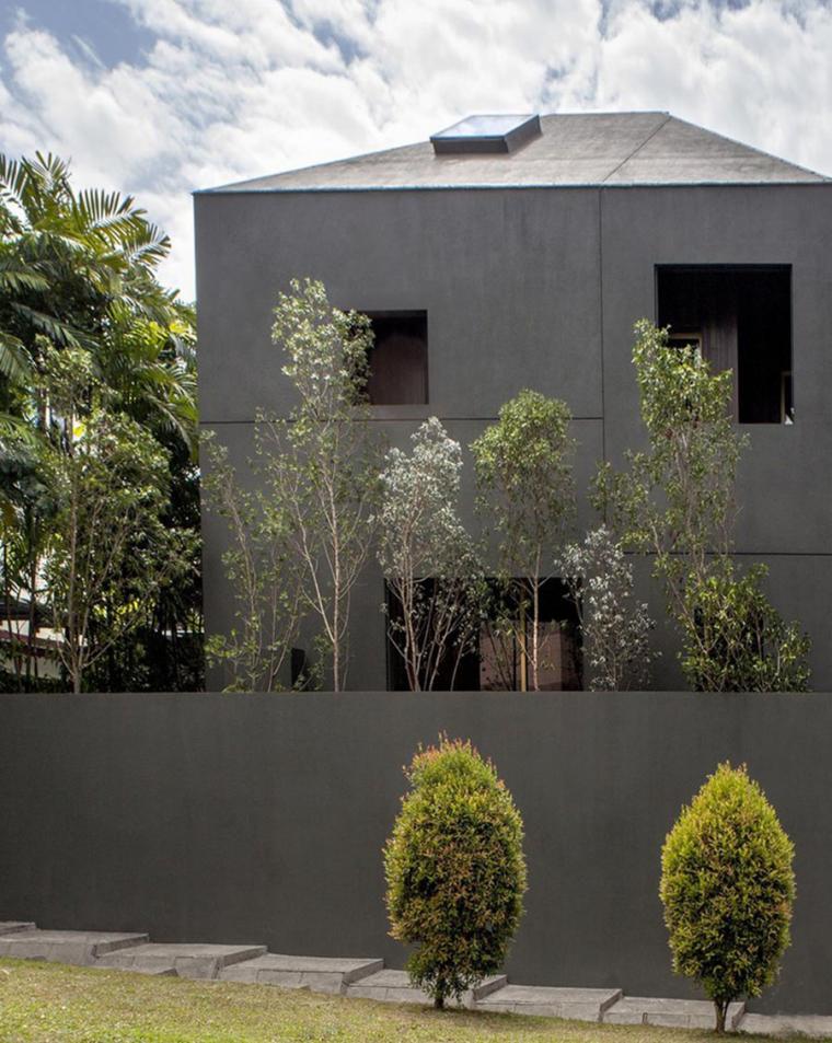 新加坡“屋中屋”半独立住宅 | 室内外层叠有致,动感空间-8