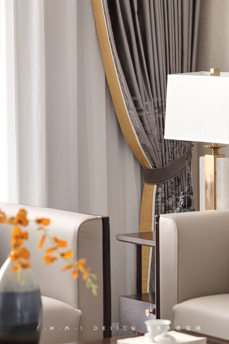 《江南·烟雨》现代中式家居丨壹禾木色空间-9