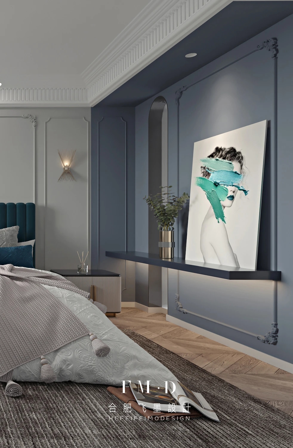 合肥万振逍遥苑 140㎡轻奢法式婚房，设计让生活始终保持新鲜感-34