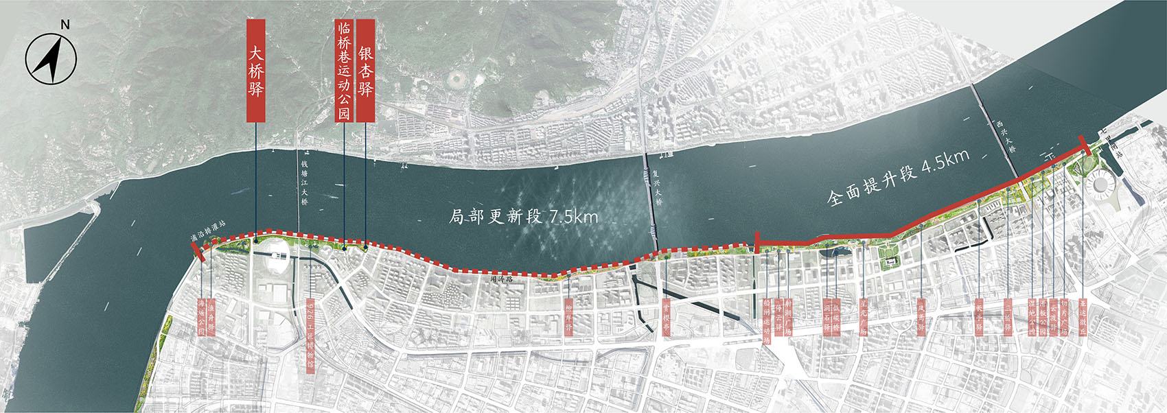 杭州滨江公共空间·银杏驿与大桥驿丨中国杭州丨同济原作设计工作室-9