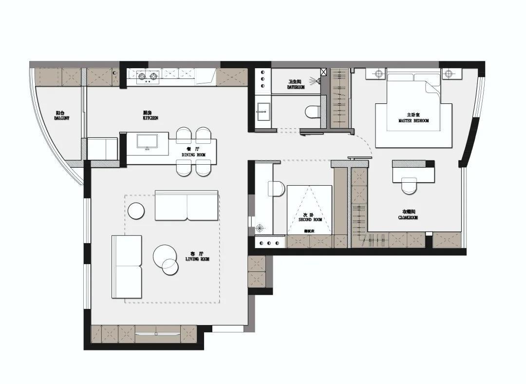 120 平米侘寂风暖居丨中国芜湖丨芜湖鸿鹄设计-1