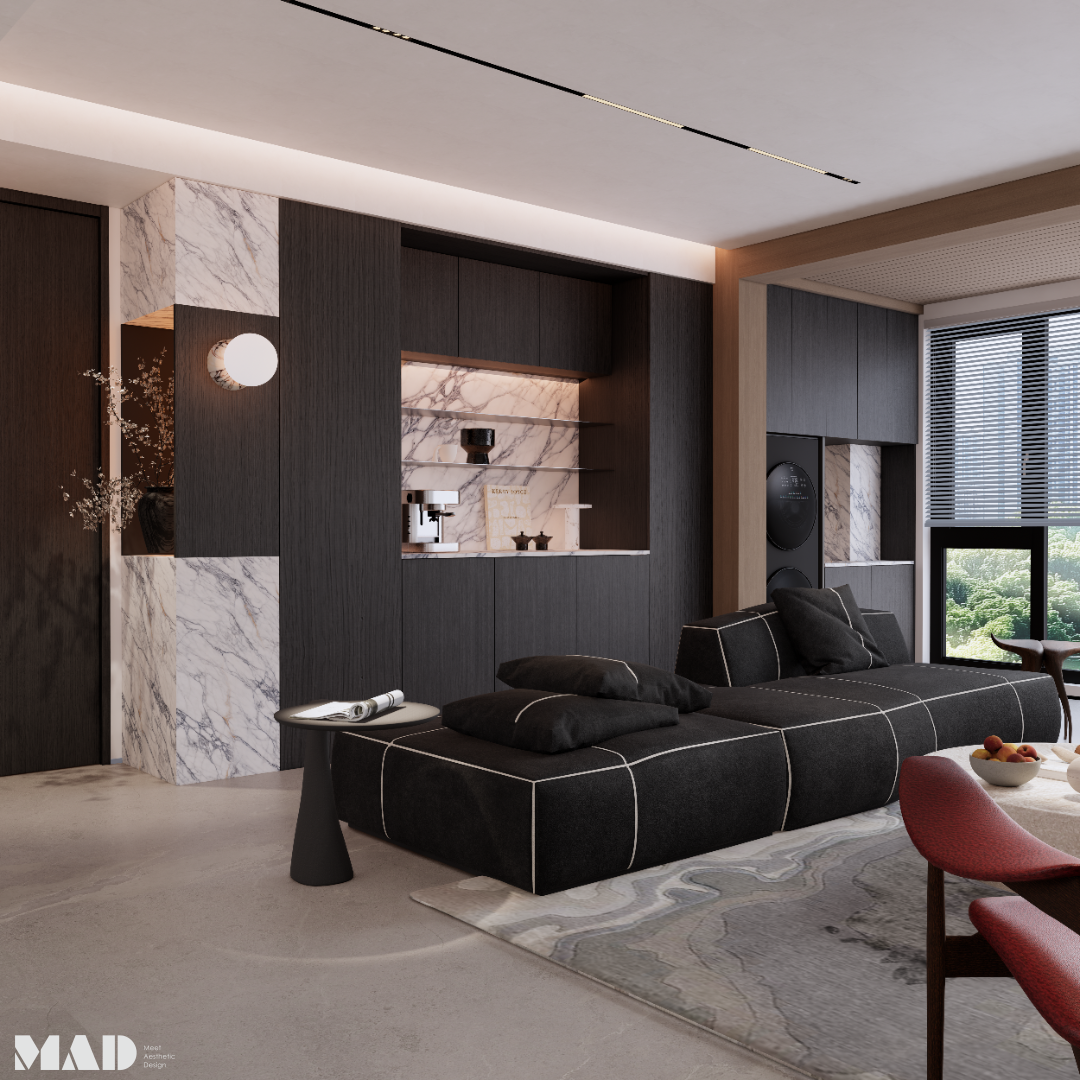 新案｜现代酷黑风住宅设计-9