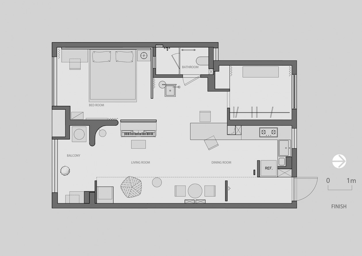 两室一厅的“美术馆”丨中国上海丨朴居设计研究室（PUJU）-10
