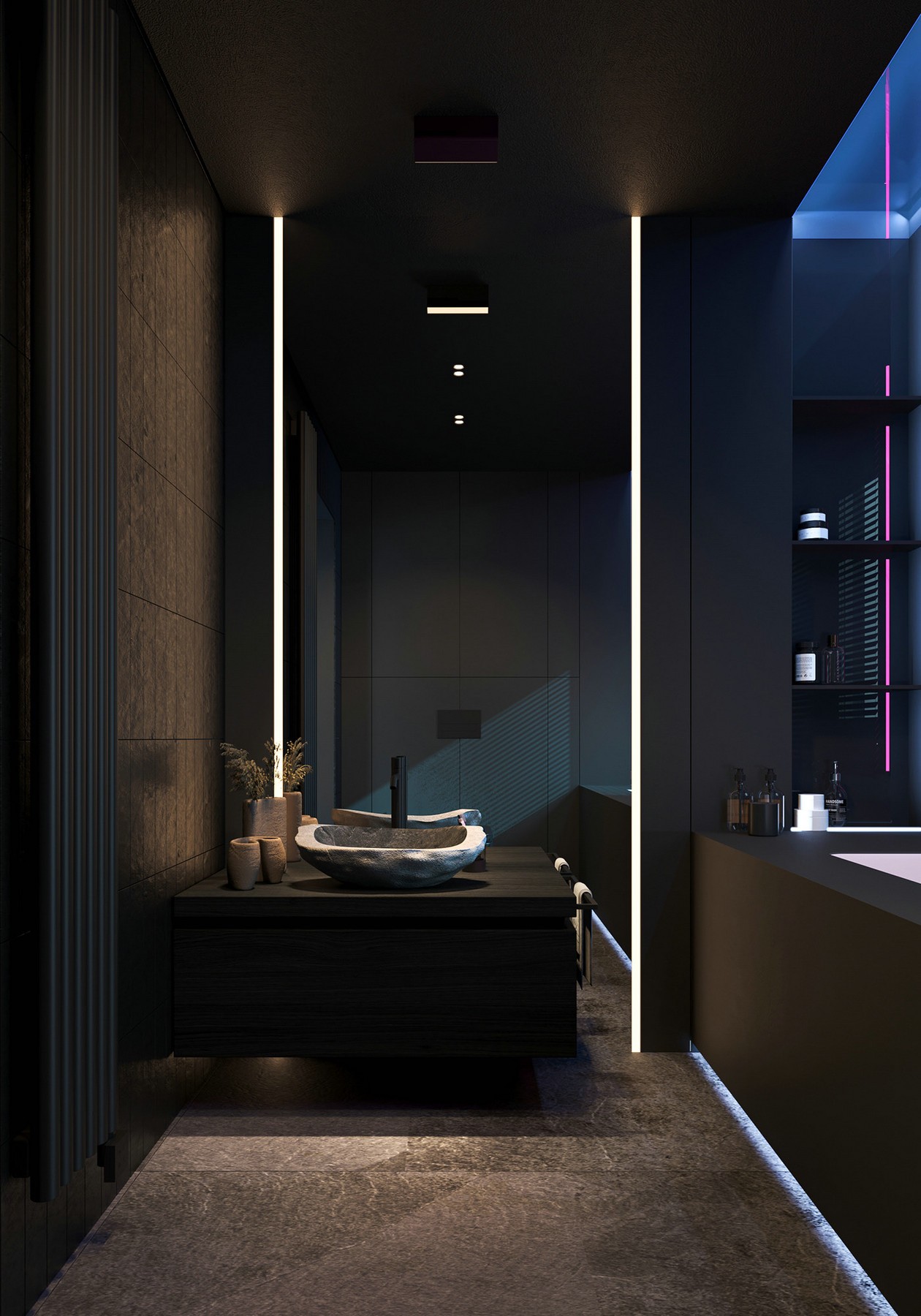 灰色系复式住宅设计 超有设计感！-14