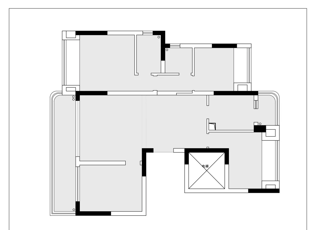 210㎡五室改三室,现代简约风家居设计案例解析-5