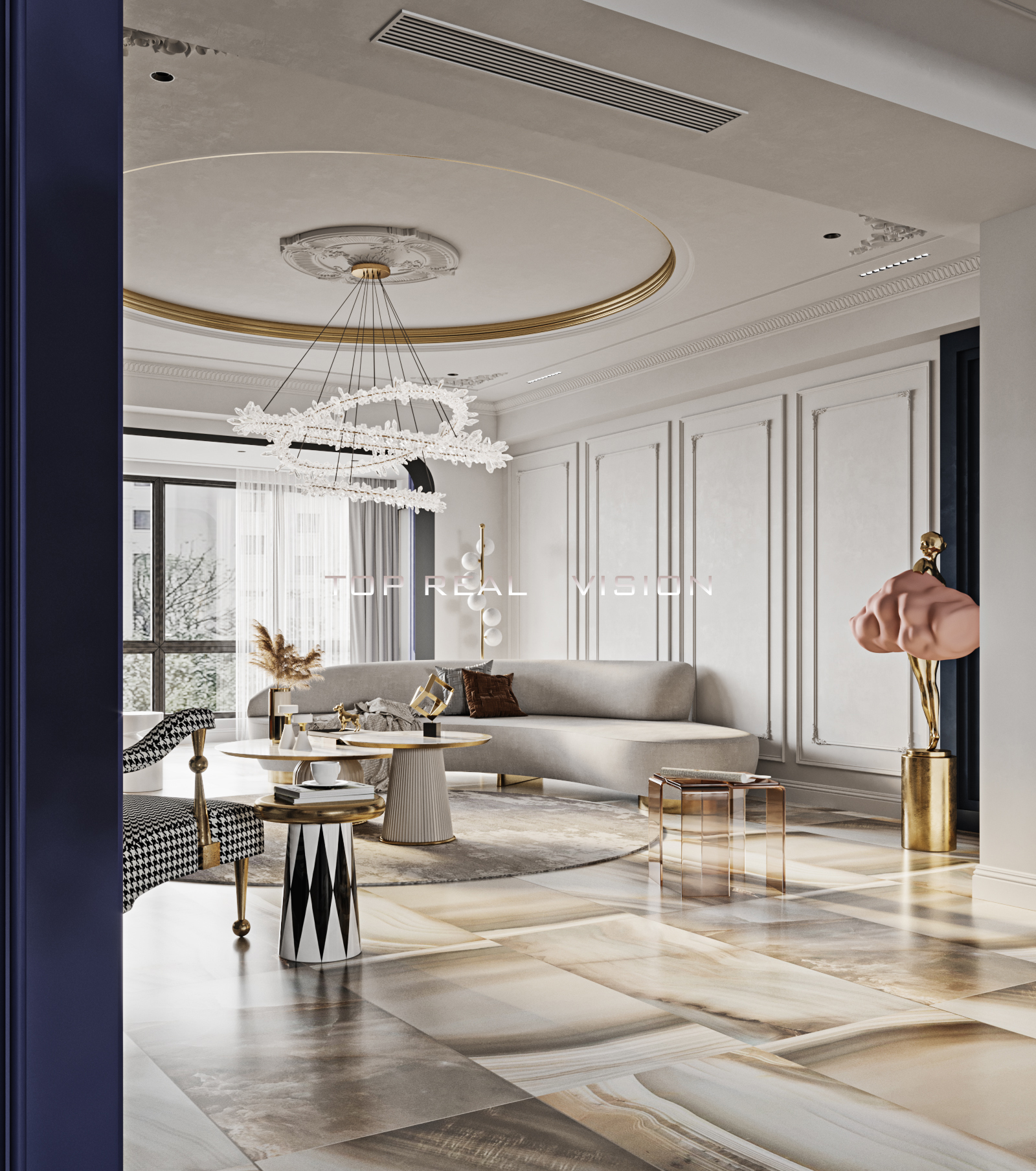 轻奢风小户型法式设计，CR PSCC 打造浪漫空间-12