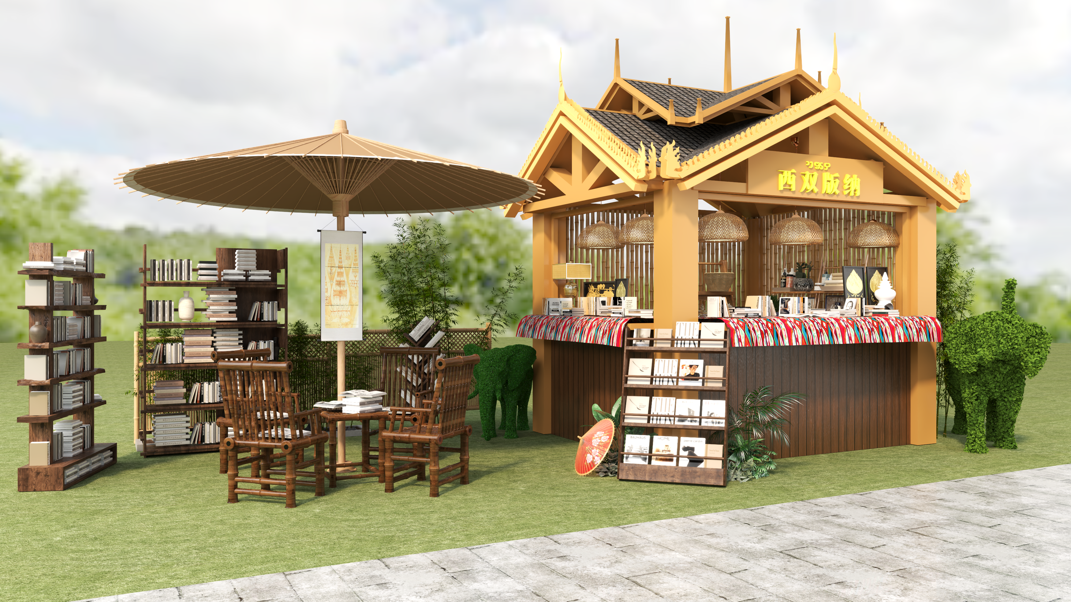 云南民族风格装饰陈展（亭子）设计 · 2024年方案汇总丨中国昆明丨郭大叔和星星崽-13