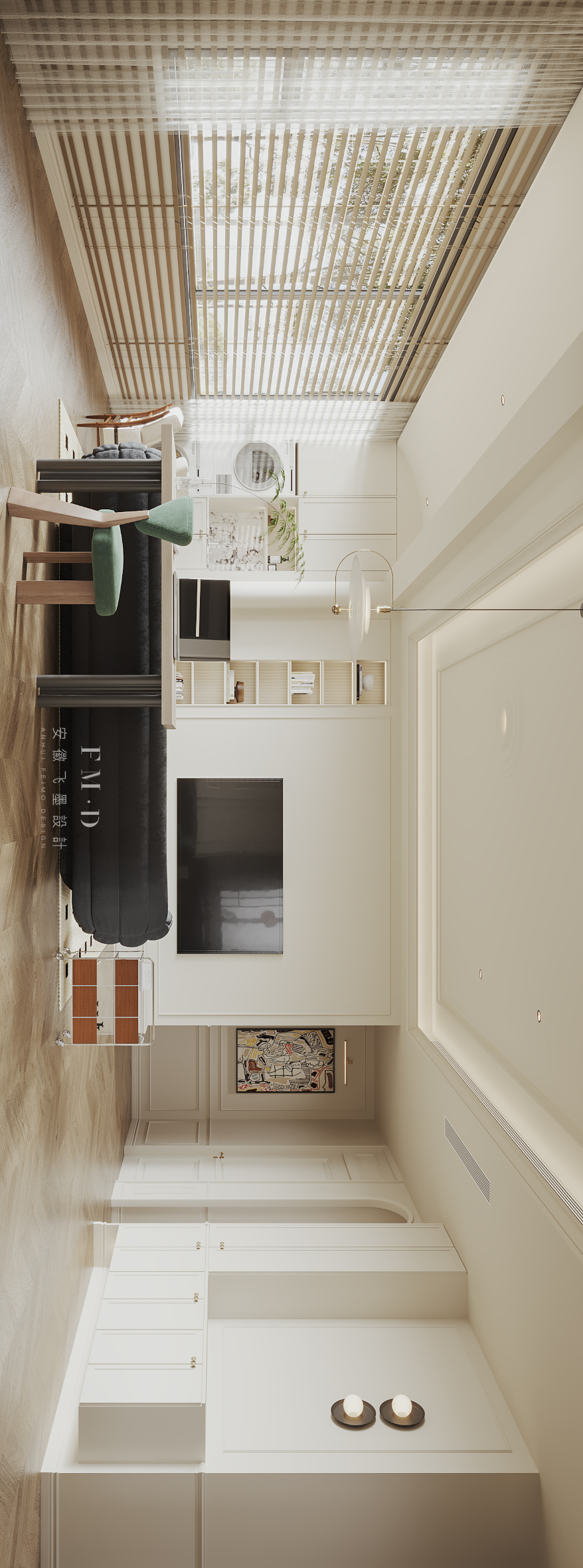 奶油系大平层,温馨家居设计典范丨中国合肥丨飞墨设计组-15