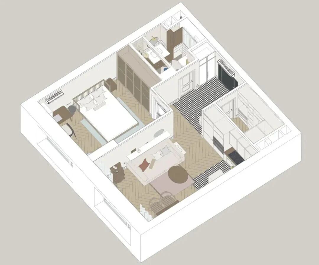 48㎡女生公寓设计丨Alimur design-22