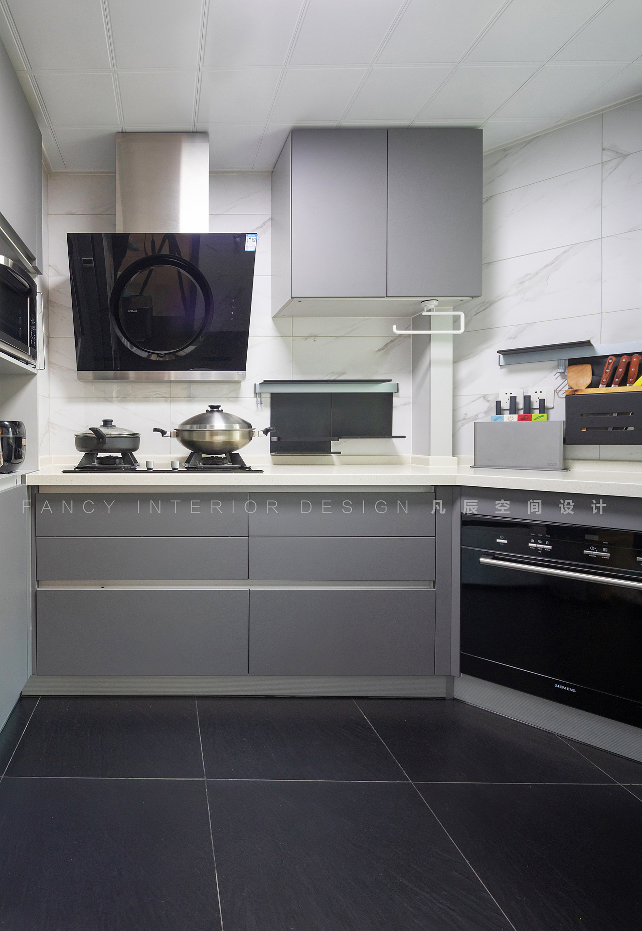 128 平北京现代家居，摩登撞色诠释辣妈生活-57