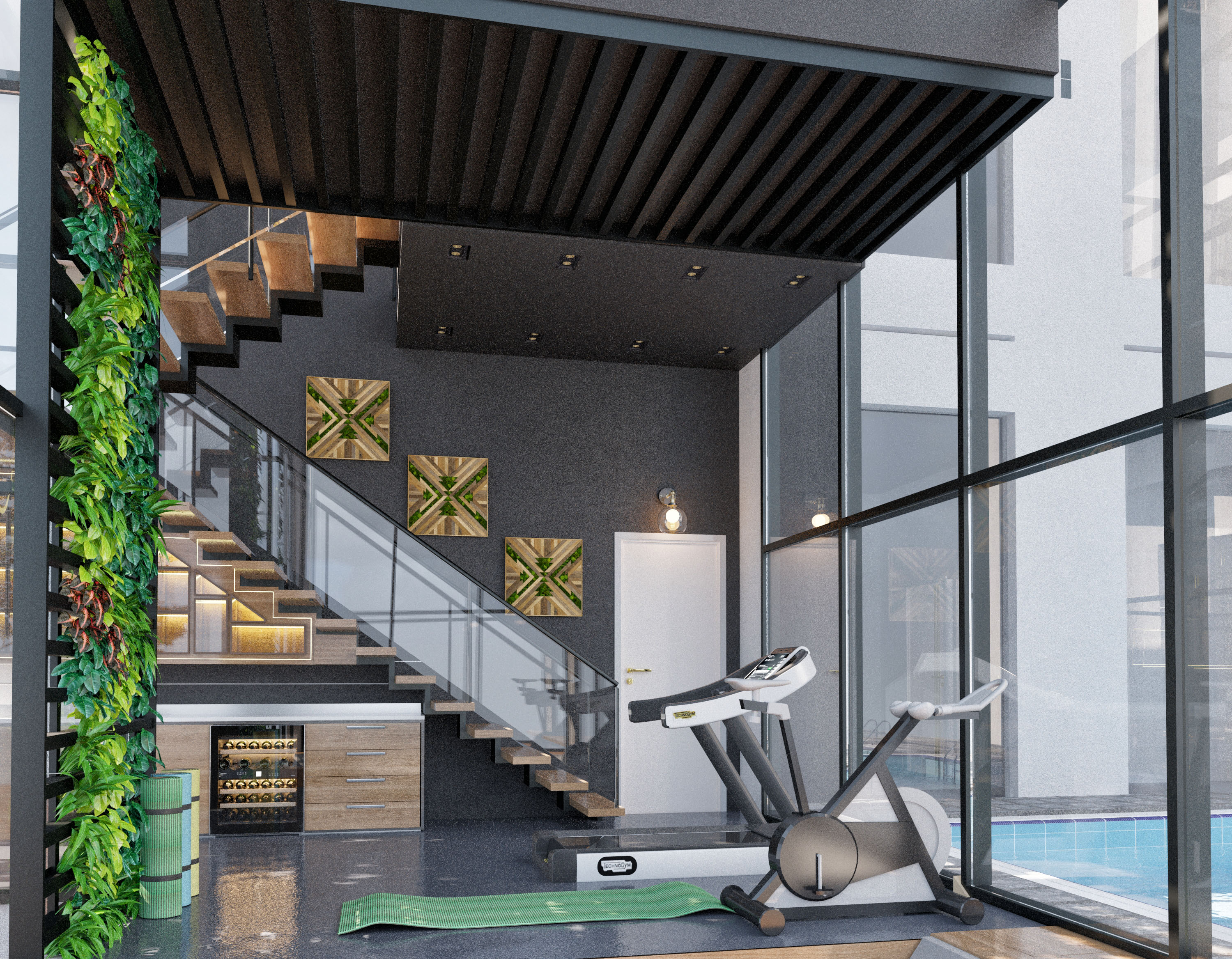 Industrial styled Annex attached to villa-5