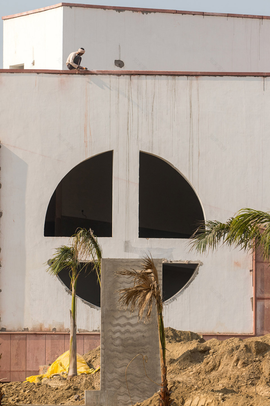 印度红拱螺旋城市市集-Avadh Shilpgram / Archohm Consults-61