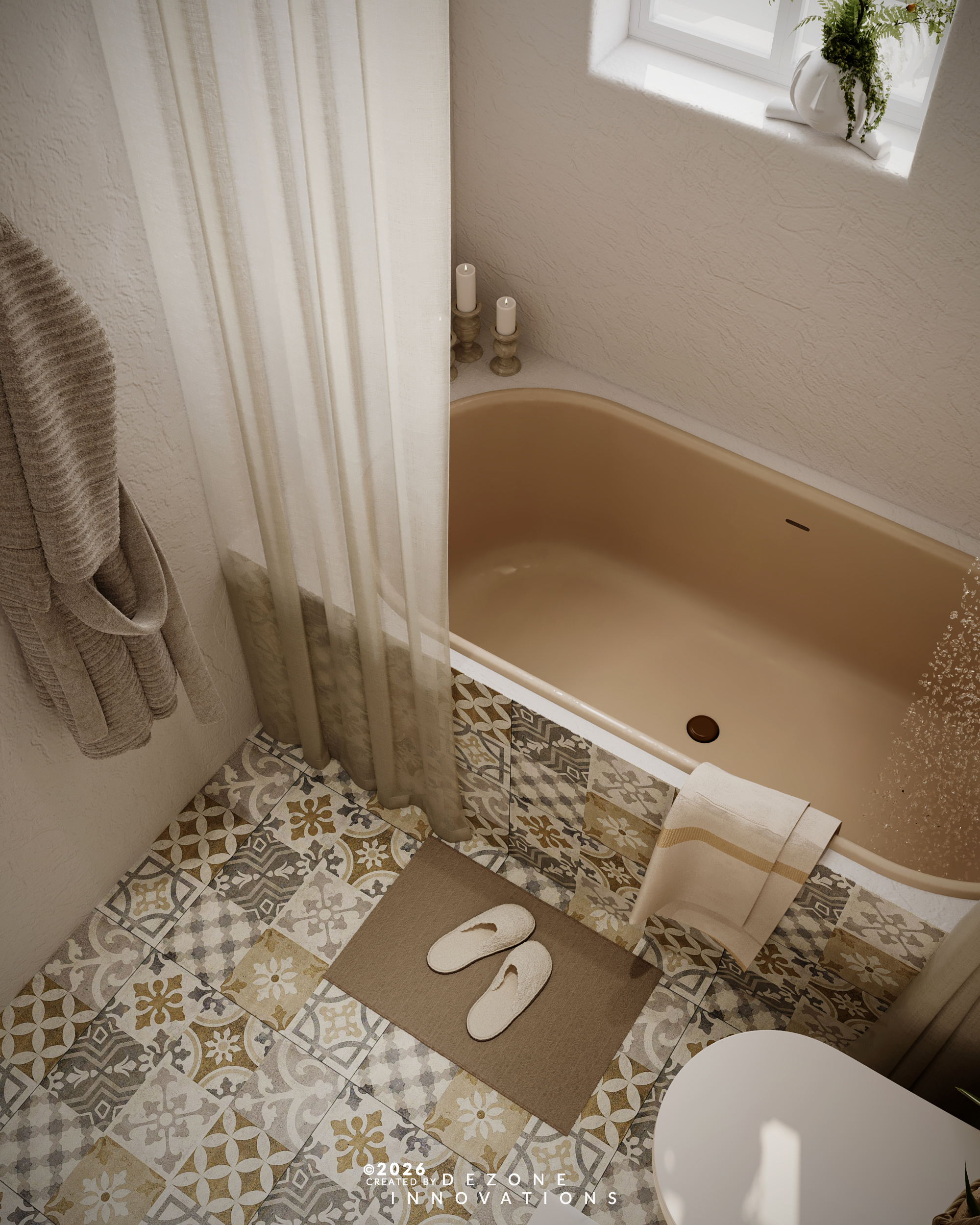 波西米亚风格浴室丨Dezone Innovationds-4