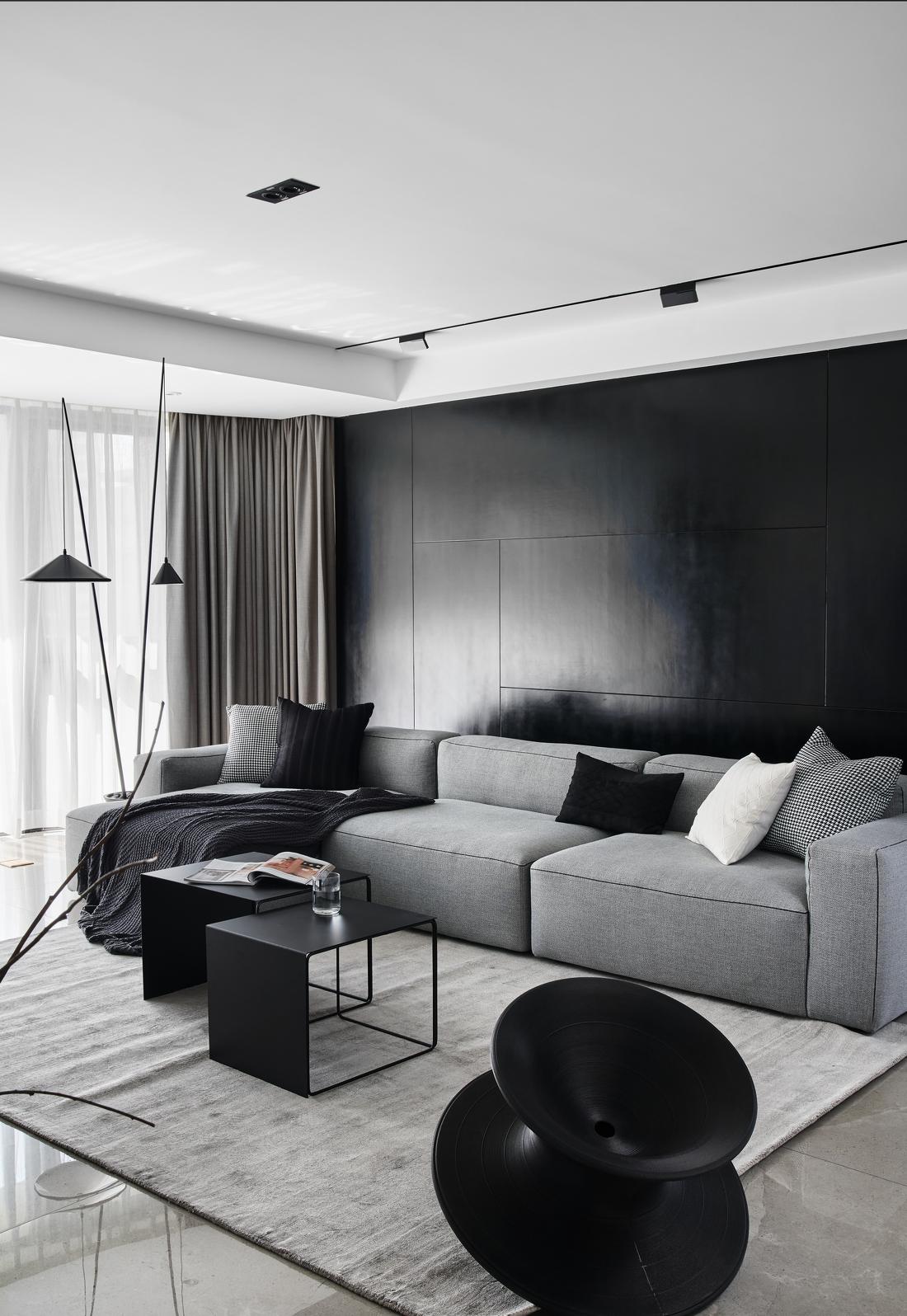 黑白灰的现代之家丨TK 设计-18