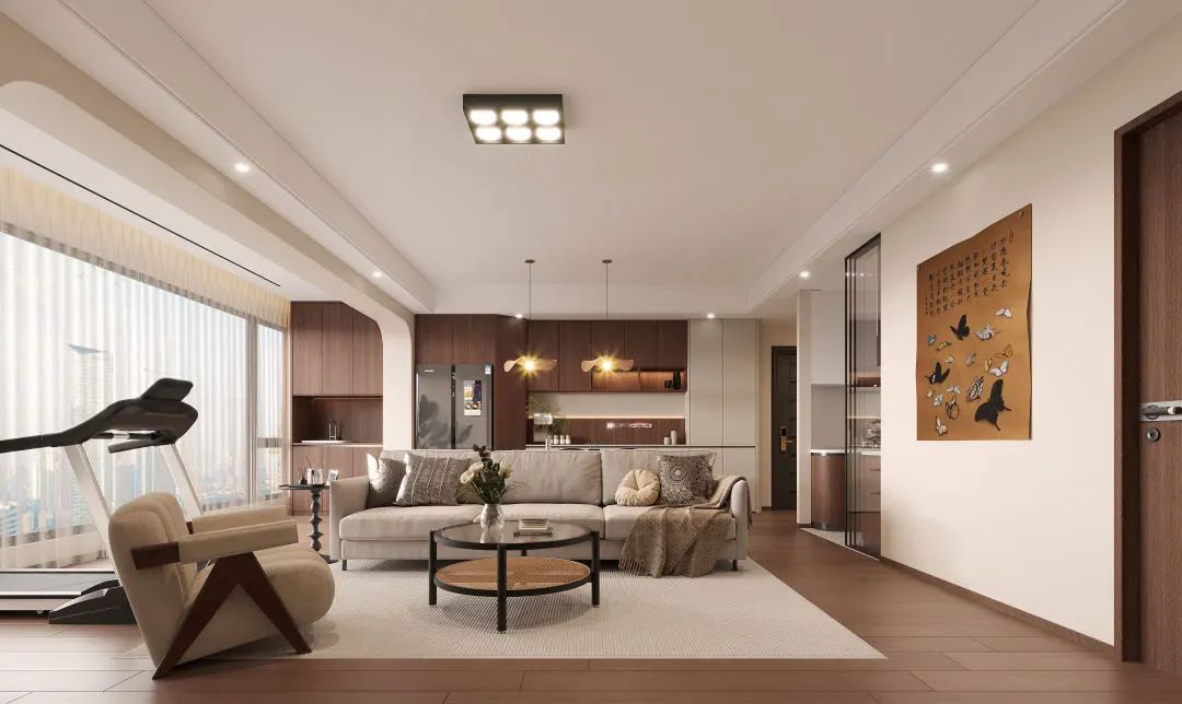 中梁星海印 130㎡中古风三房设计丨中国泉州丨华浔品味装饰福建总部-12