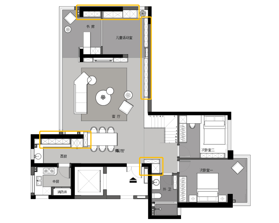 温州碧桂园珑悦 180m²现代简约之家，诠释高级灰的魅力-31