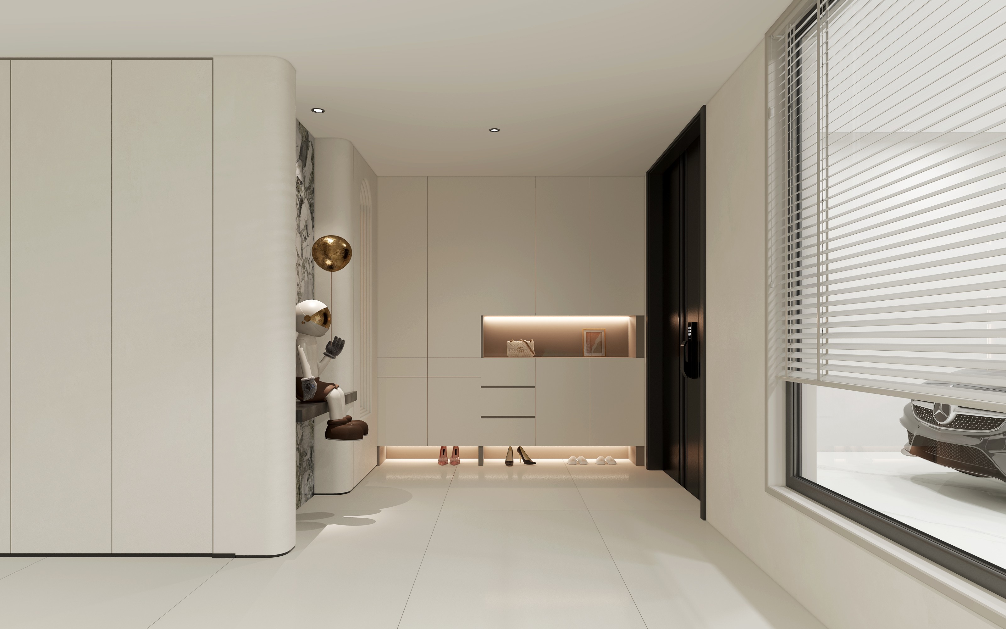 极简奶油风别墅地下室-4