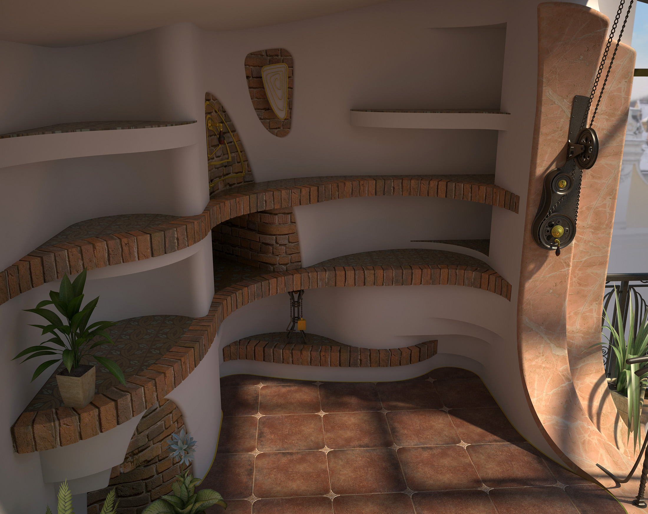 art deco winter garden with bbq-4