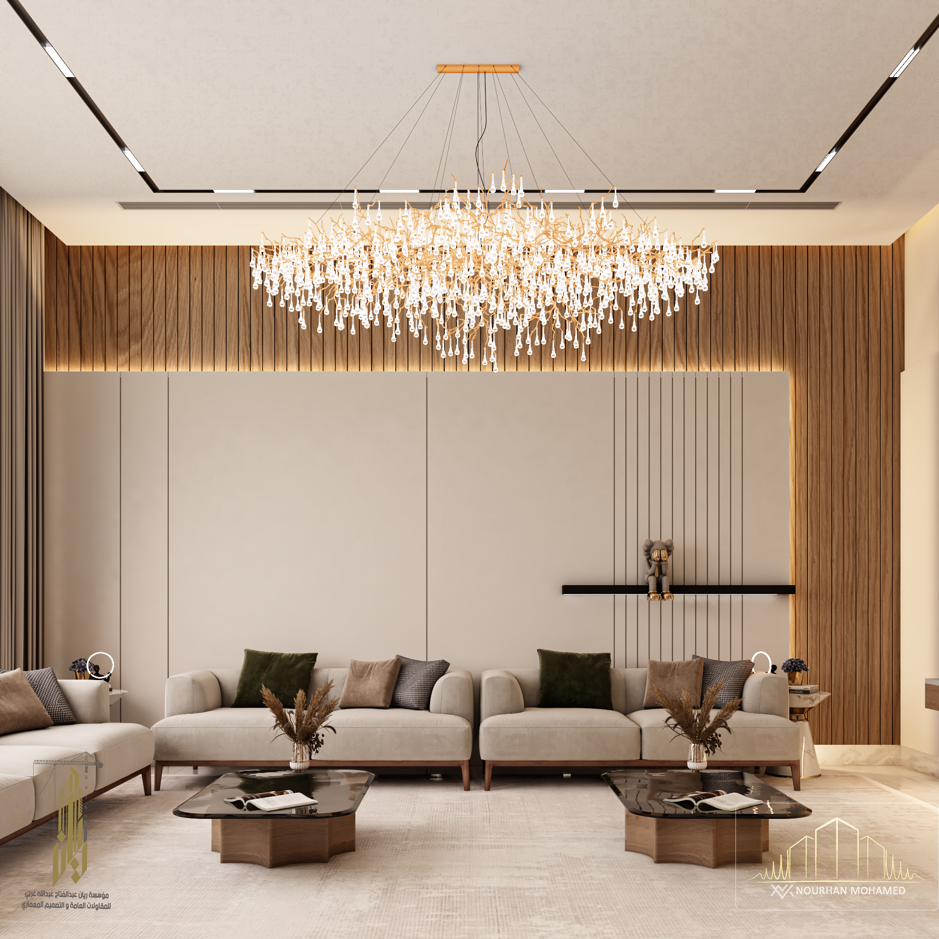 Entrance hall + Salon + Dinning-19