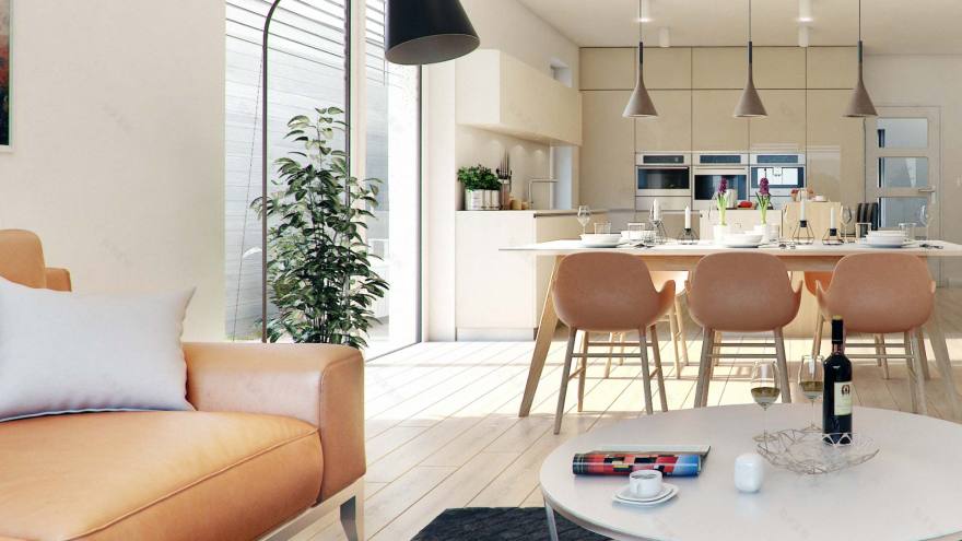 奥地利时尚双屋住宅,宽敞现代生活空间-11