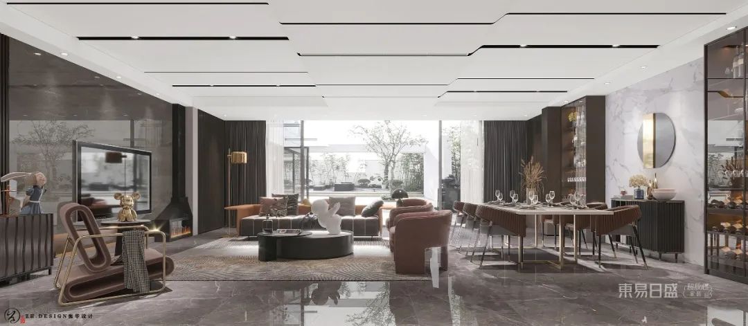 400㎡轻奢灰色私宅,家的乌托邦丨东易日盛-25