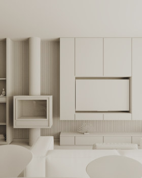Essência Visual: Estudo Volumétrico de Interiores