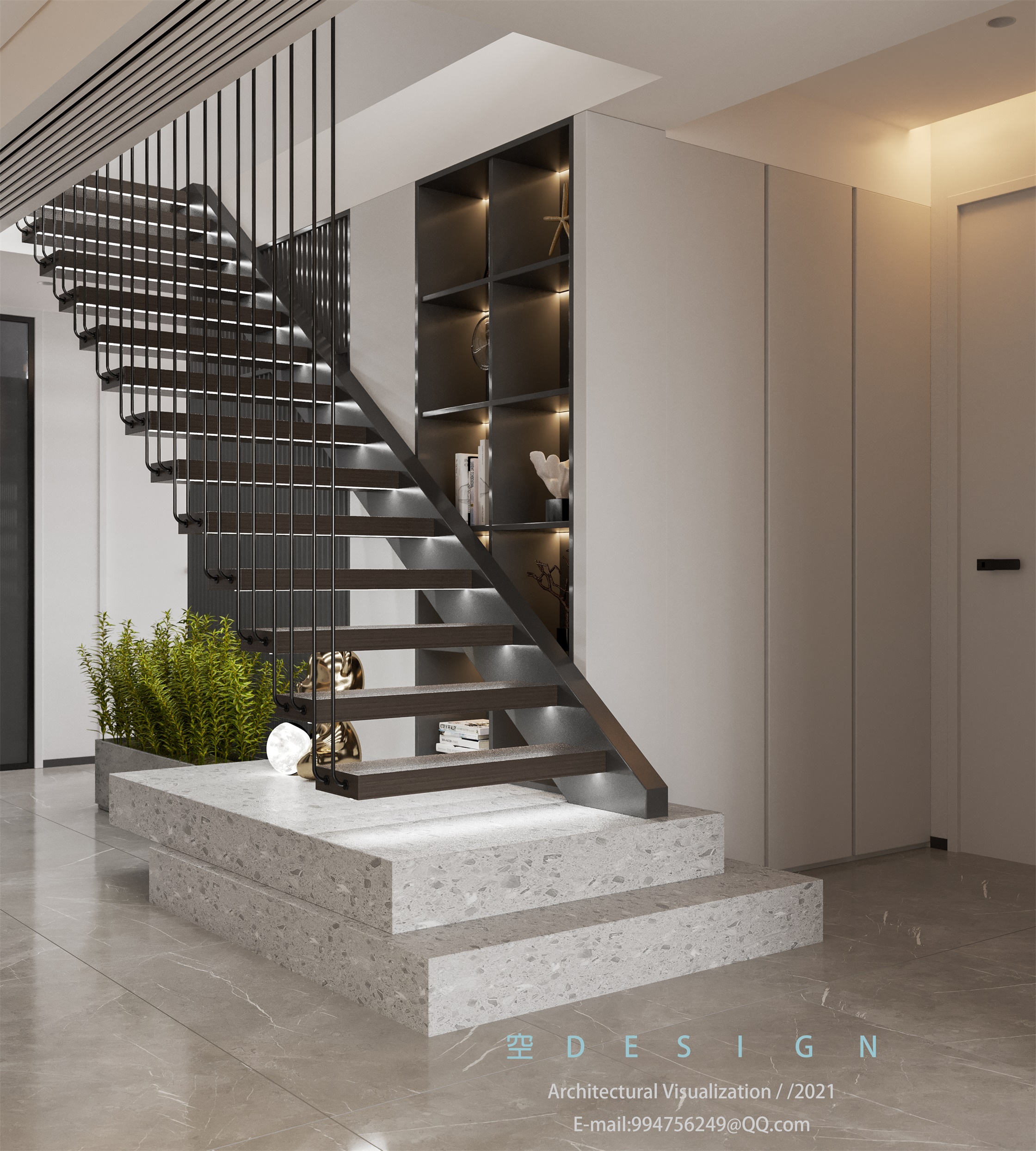 空效果图，现代极简风格                     -6