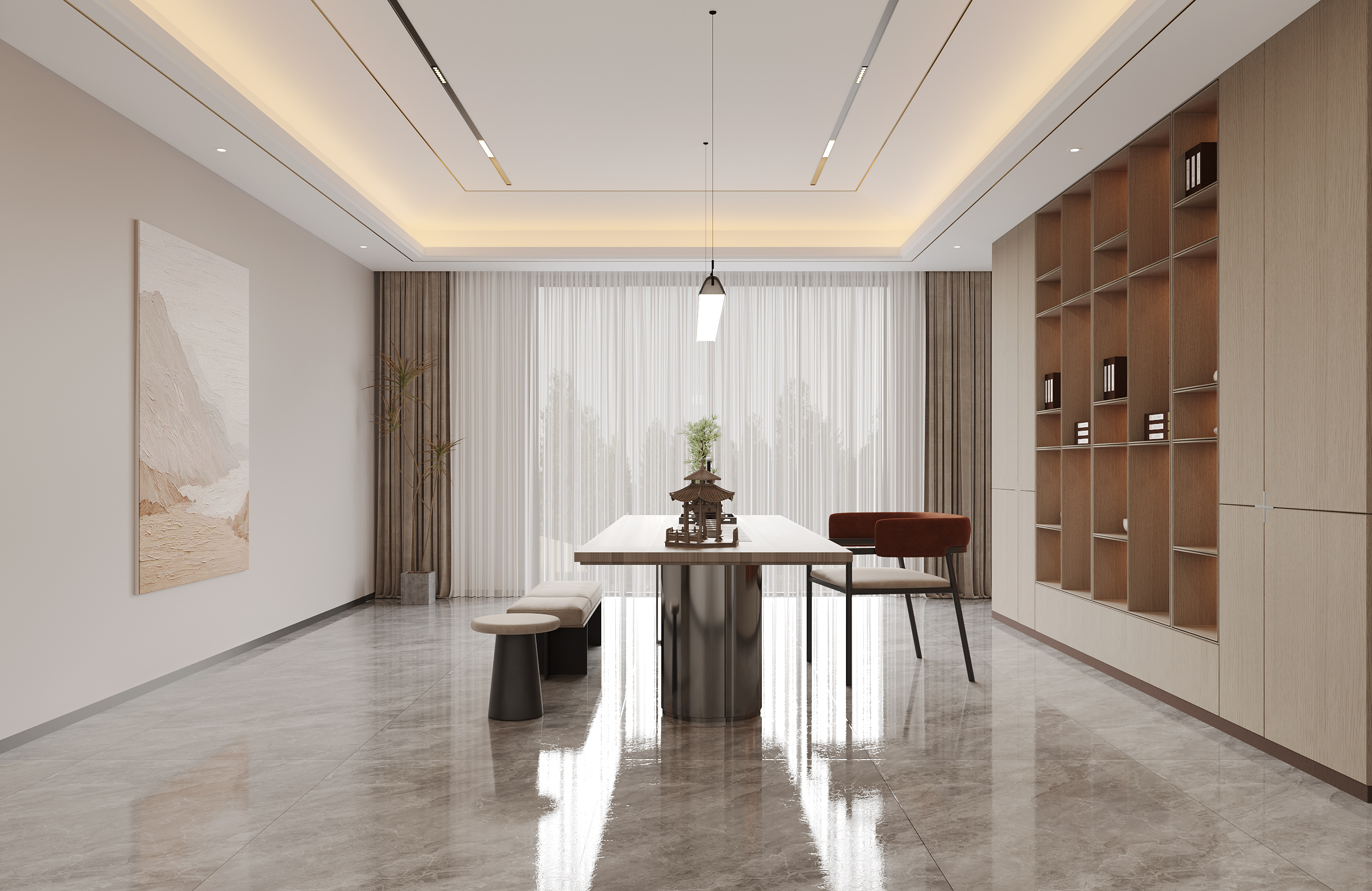 现代别墅装修效果图-16