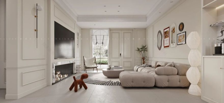 氛围感轻复古大平层丨中隆建业-49