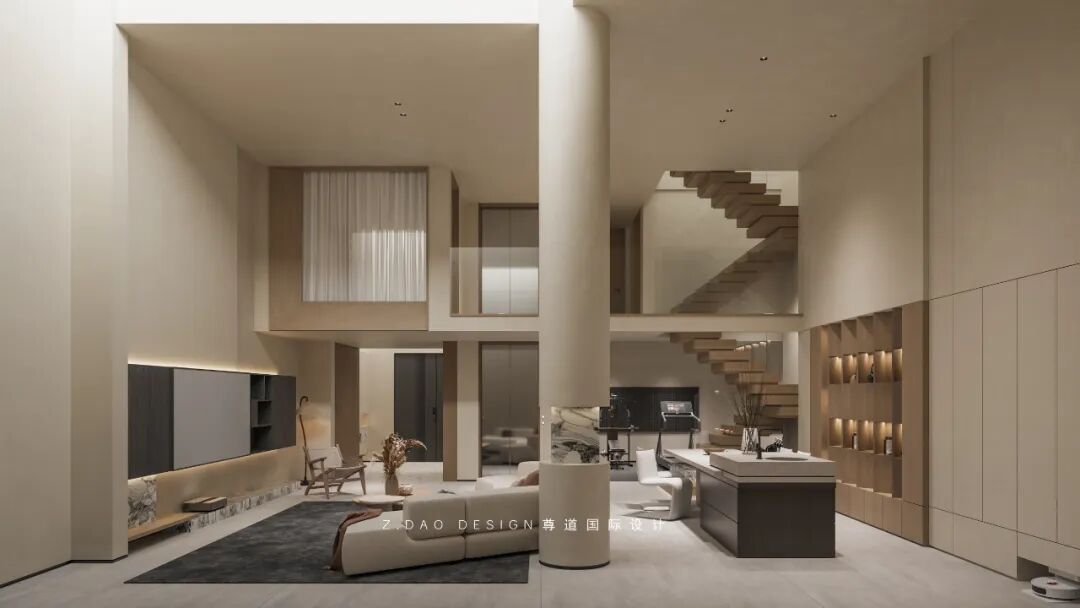 龙湖丽丰·西宸原著400㎡静奢风别墅（《喜 棠》）丨尊道国际设计-35