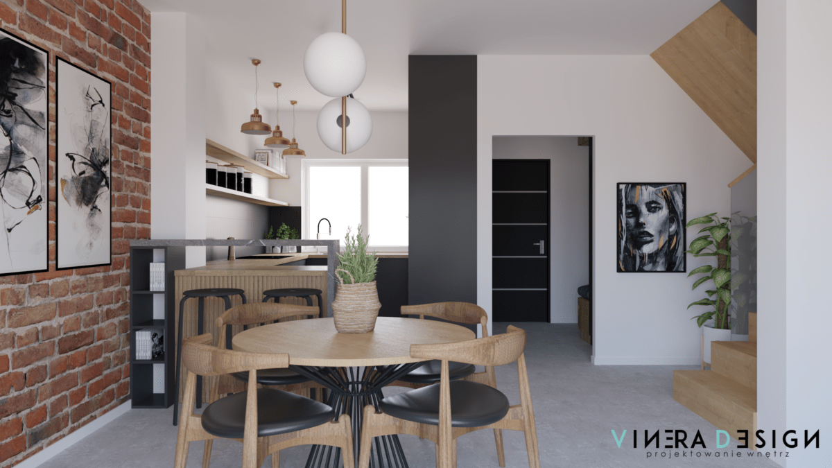 工业风格住宅一层室内设计-37