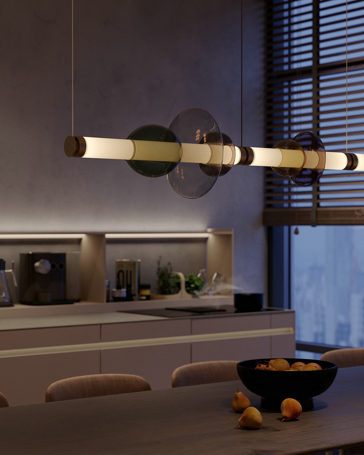 120 平北欧风暖色系日景夜景设计案例-9