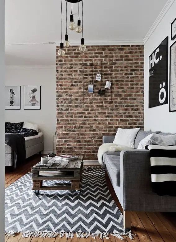 砖石与木头的完美结合 | 26 平米小空间的魅力大改造-4