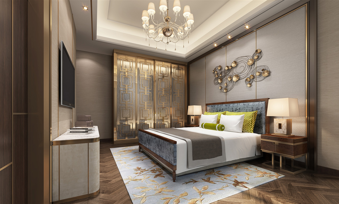 新中式 中式古典 奢华家装别墅样板房-12-37