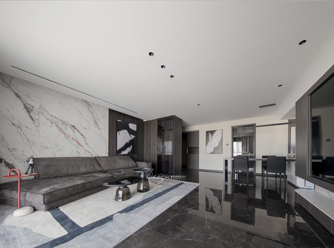 黑白碰撞,拿捏酷飒神秘的格调生活丨紫苹果国际设计-28