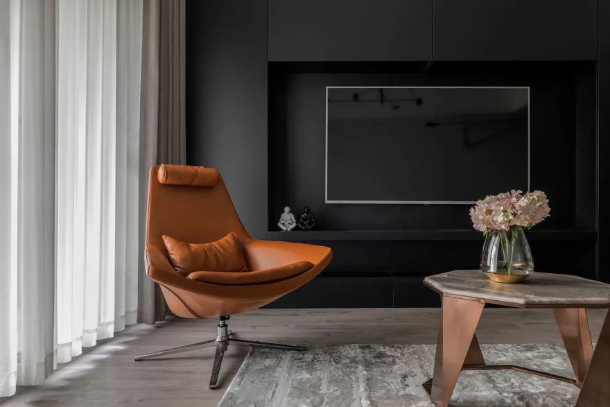 咸阳 123㎡二手房改造,高级黑电视墙设计惊艳翻倍!-21