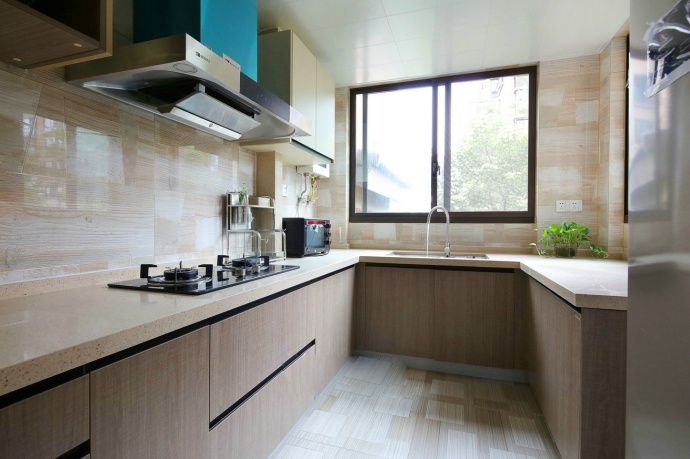 #老房改造# 90平现代混搭 清爽的家居设计~-9