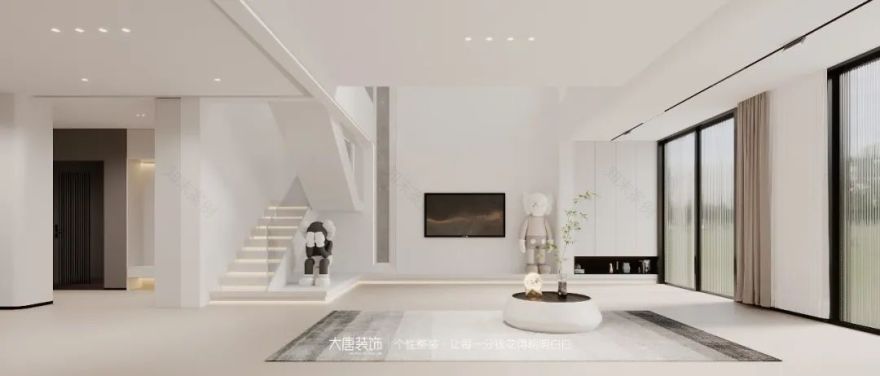 大唐设计丨美的湾150㎡叠墅,极简与艺术的双向奔赴-21