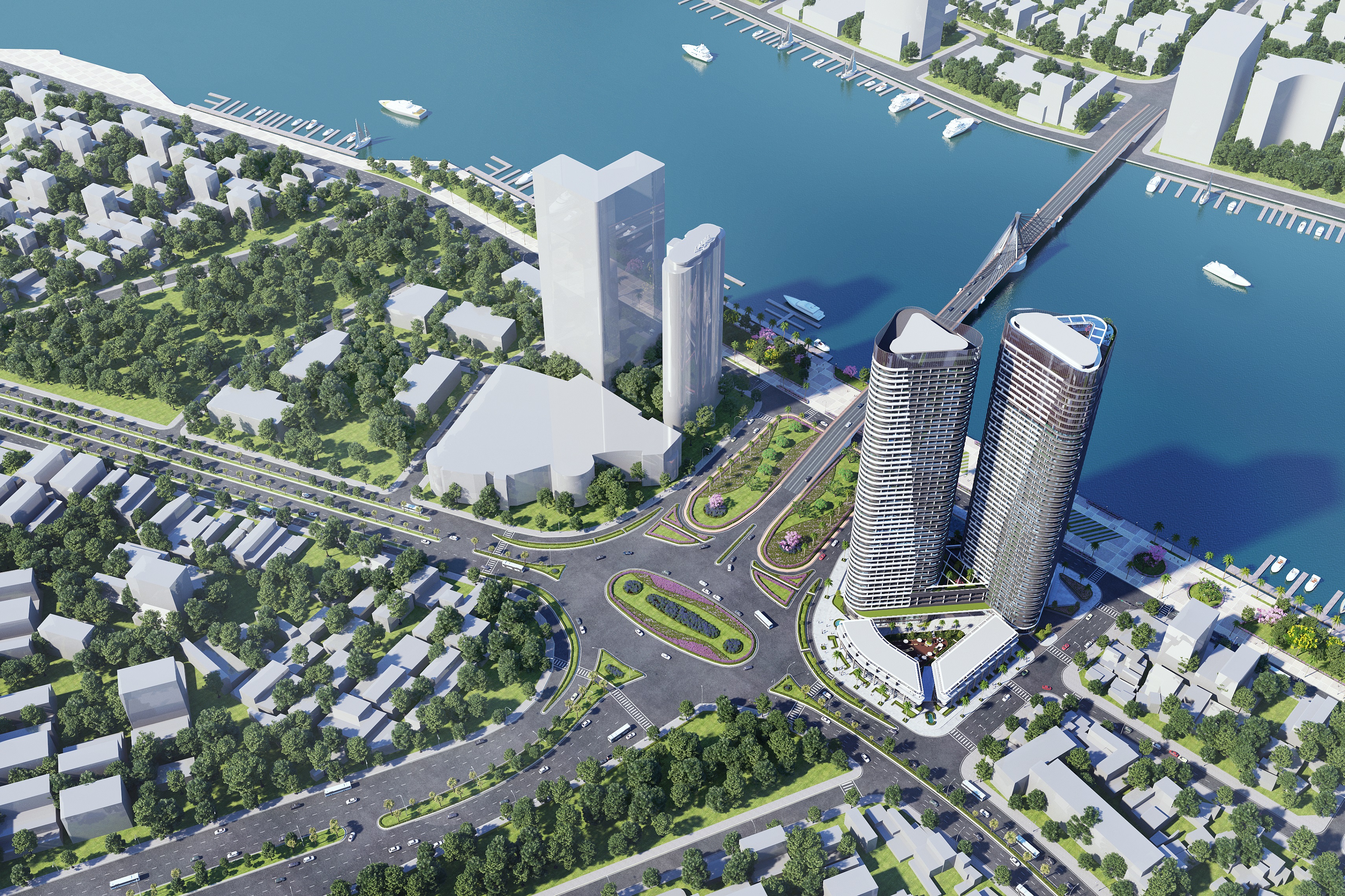 越南传统服饰灵感 Century Bay Danang 双子塔设计-19