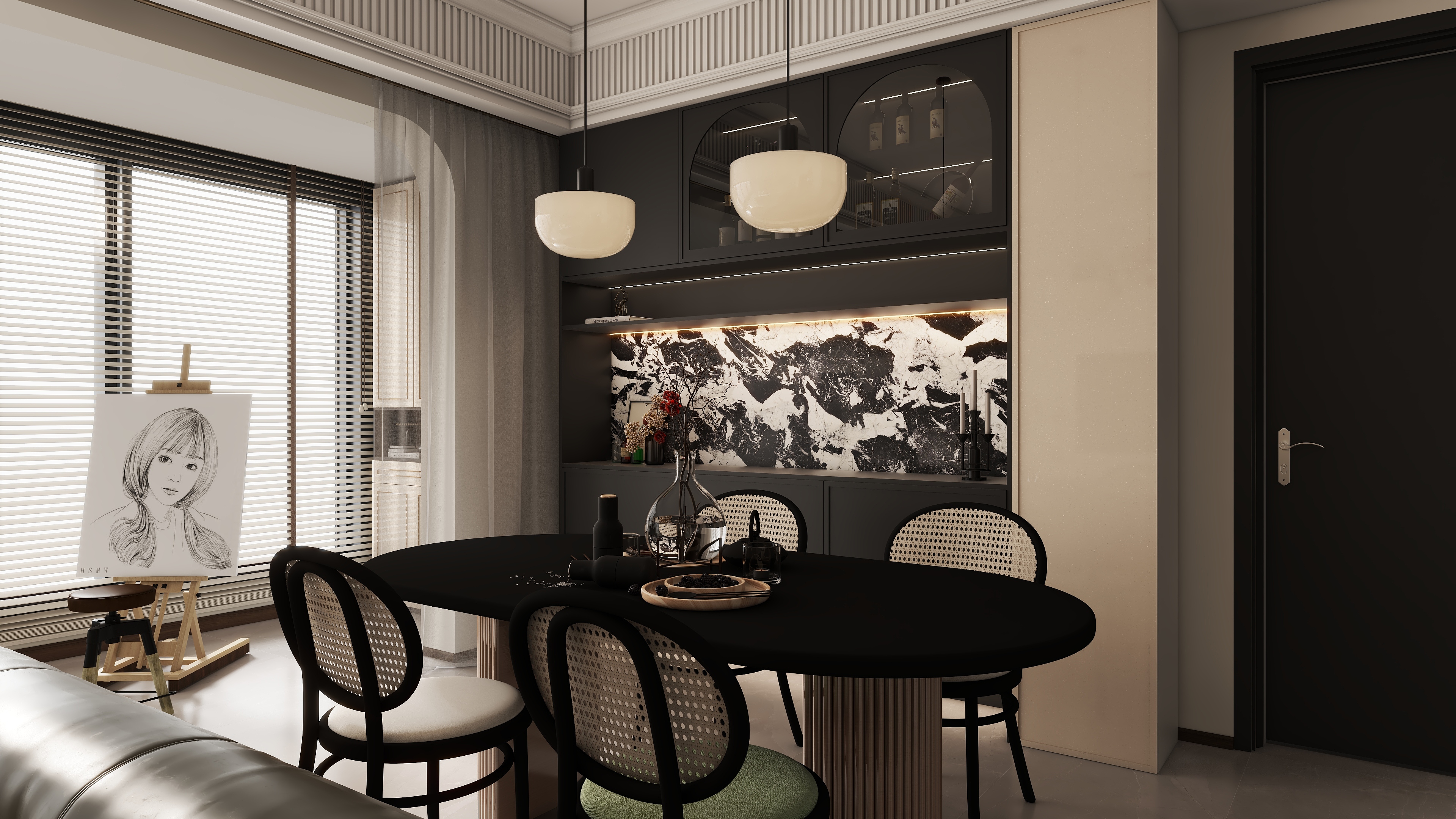 法式复古平层设计-4