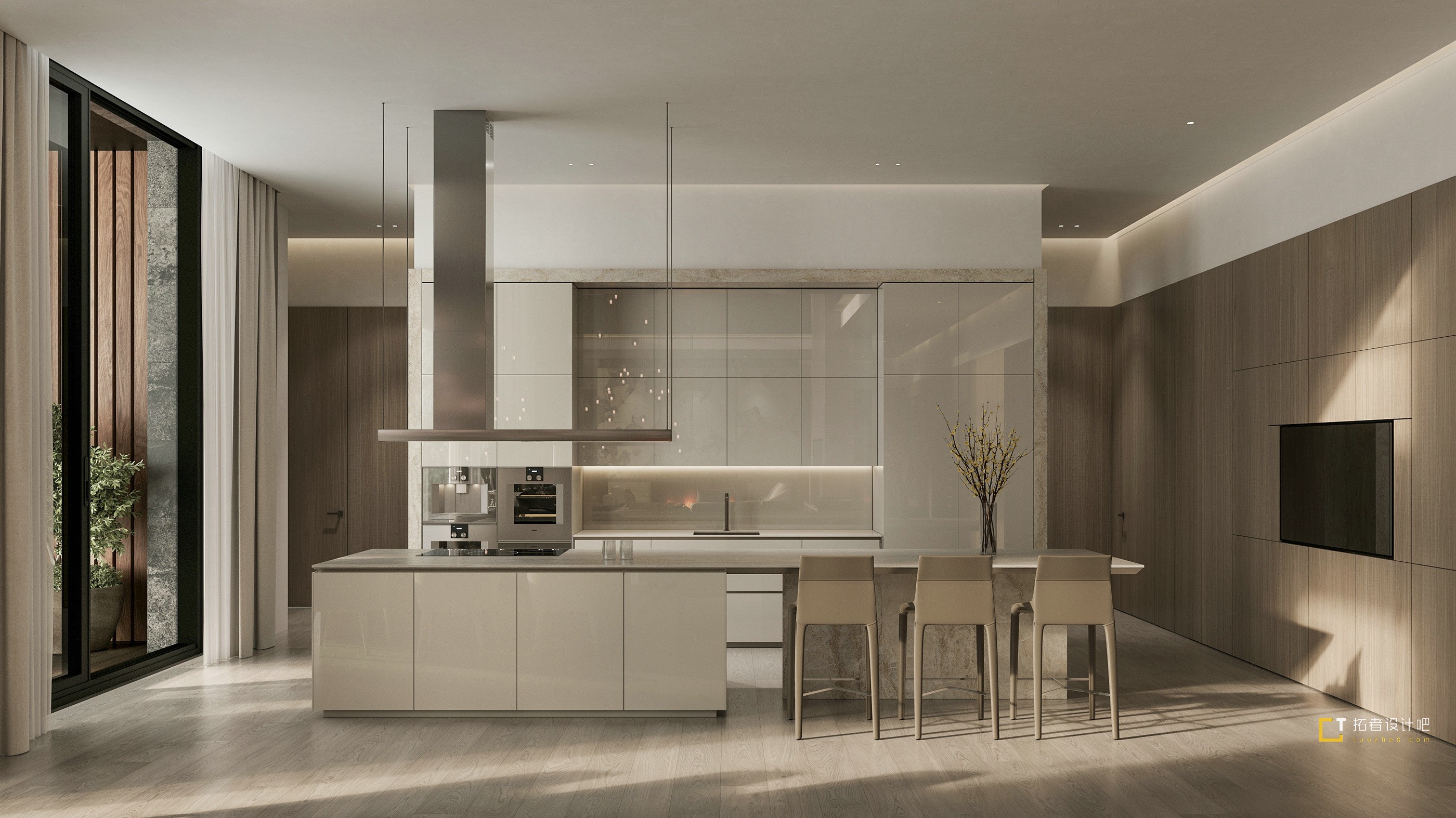 1000平 现代挑空别墅设计！-10