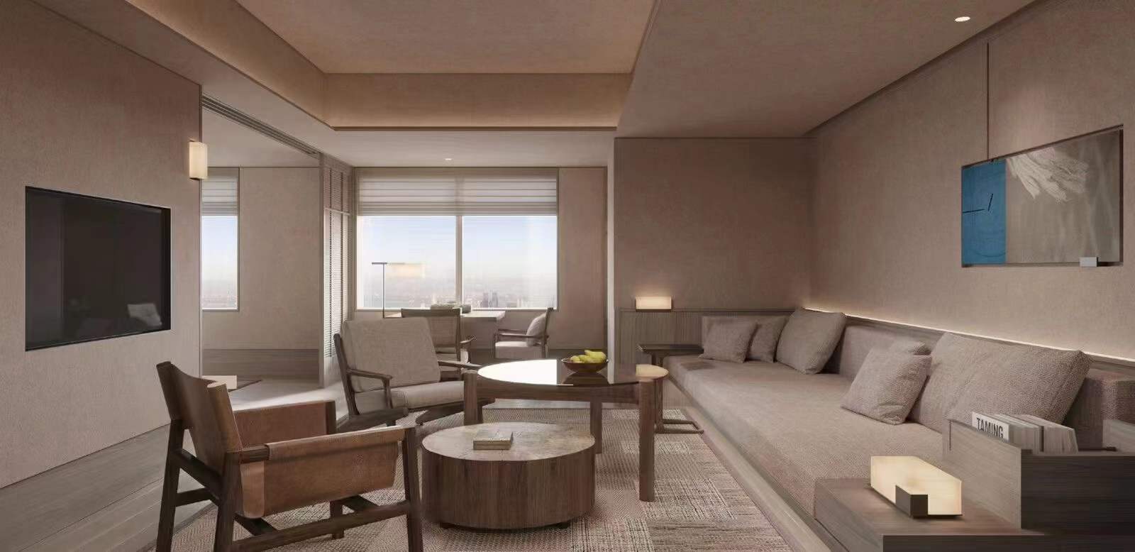 酒店|以简约为主,空间内没有复杂的造型设计-3