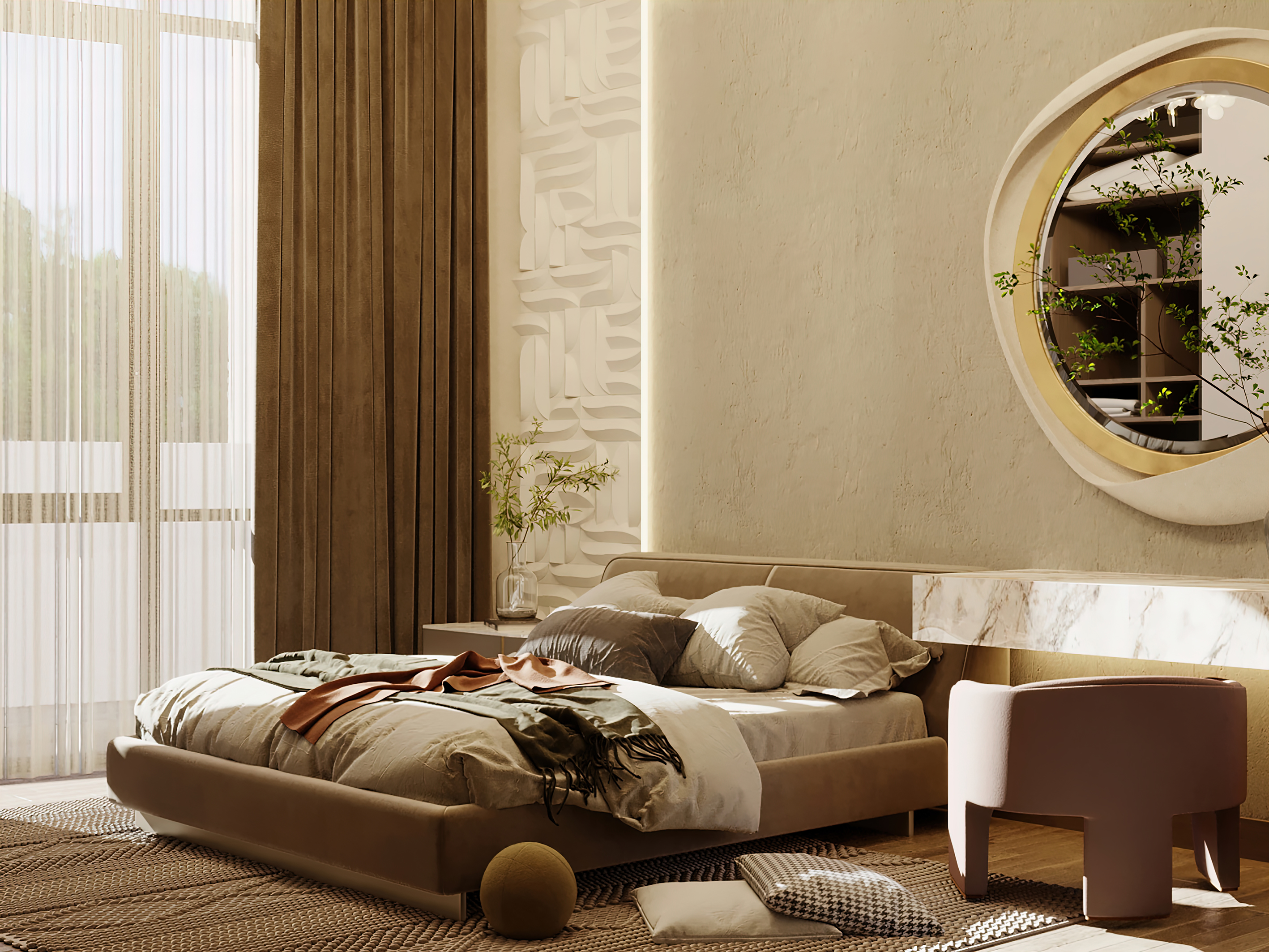 Simple Interior Design For A bedroom-3