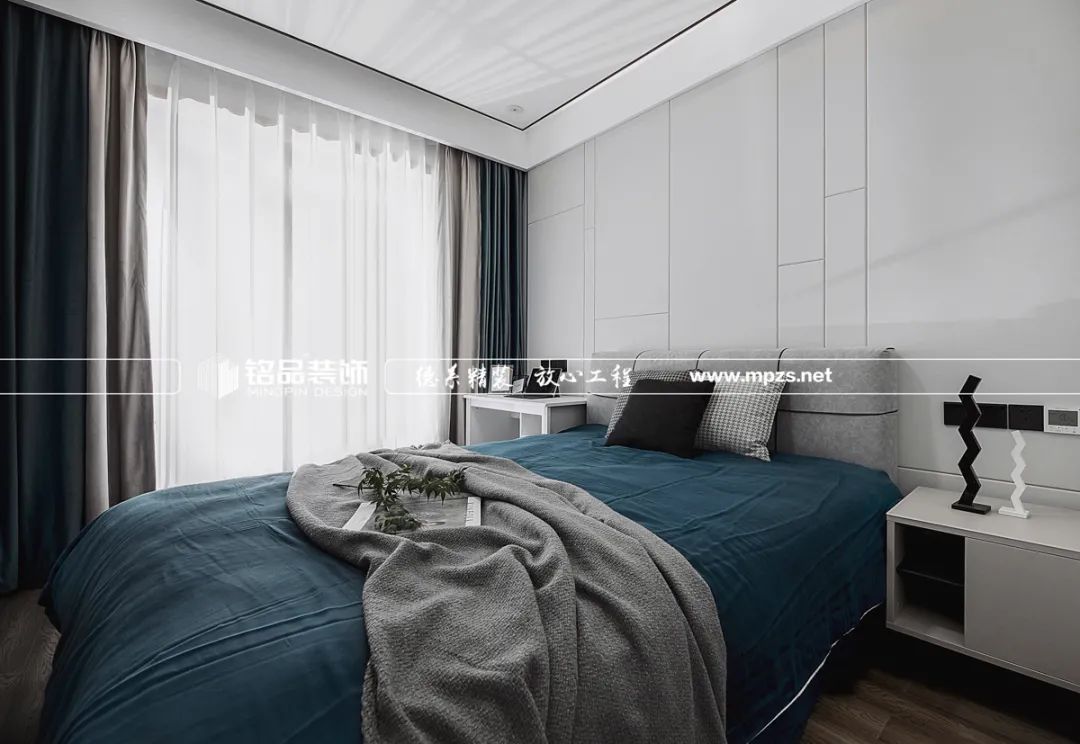 月光森林 | 130㎡现代简约，无主灯设计，3D 背景墙-53